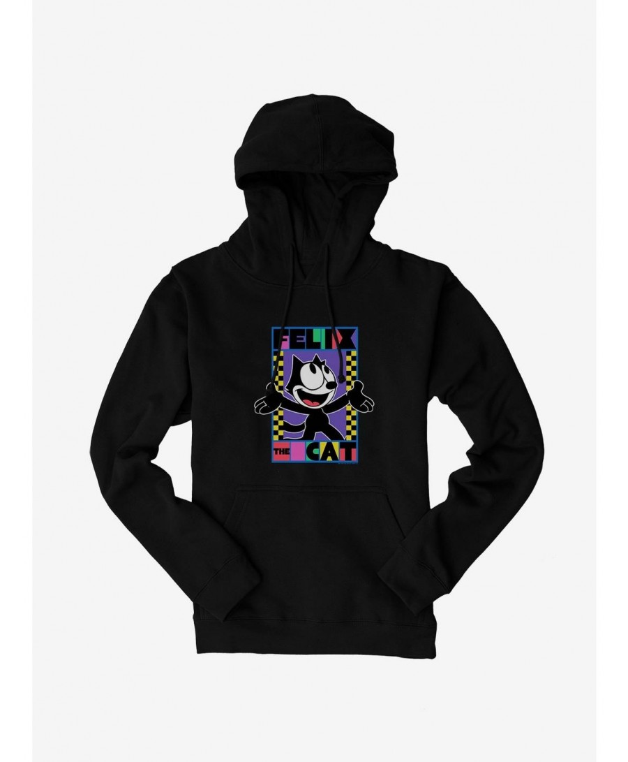 Absolute Discount Felix The Cat 90s Checkers Graphic Hoodie $12.57 Hoodies