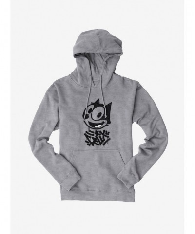 Festival Price Felix The Cat Graffiti Art All Smiles Felix Hoodie $16.88 Hoodies