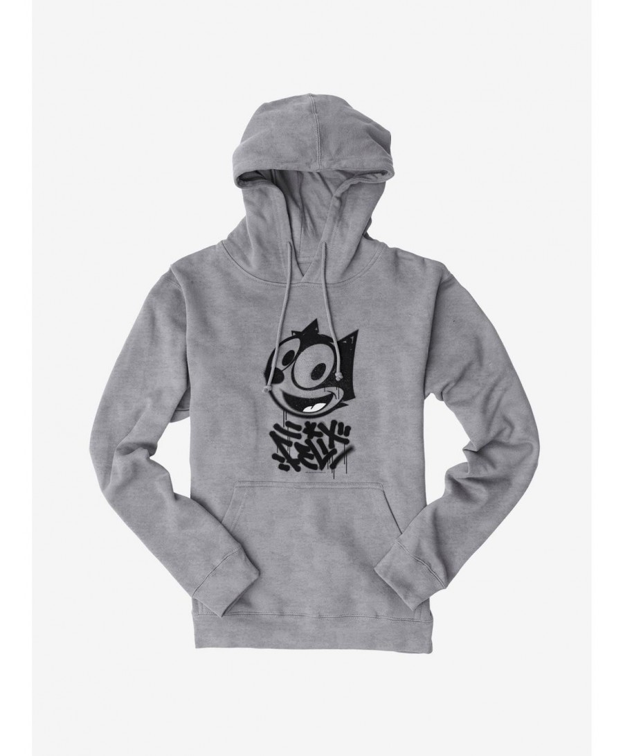 Festival Price Felix The Cat Graffiti Art All Smiles Felix Hoodie $16.88 Hoodies