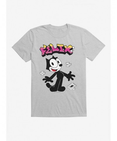 Discount Sale Felix The Cat Graffiti Art Brick Wall T-Shirt $8.03 T-Shirts