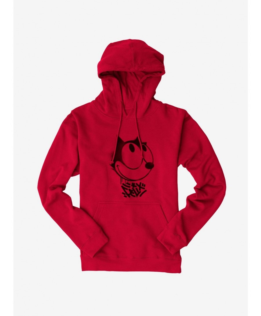 Value Item Felix The Cat Graffiti Art Smiling Felix Hoodie $17.96 Hoodies