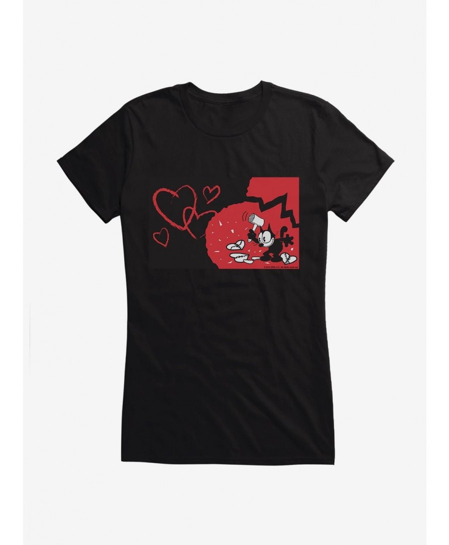 New Arrival Felix The Cat Heartbreaker Girls T-Shirt $9.96 T-Shirts