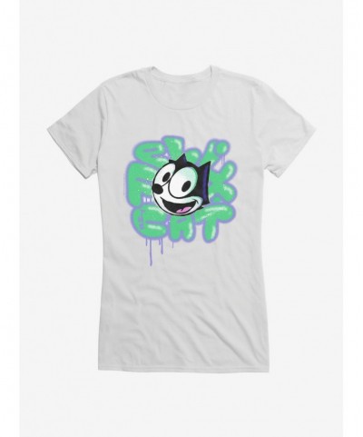 Value Item Felix The Cat Graffiti Art Felix Girls T-Shirt $7.57 T-Shirts