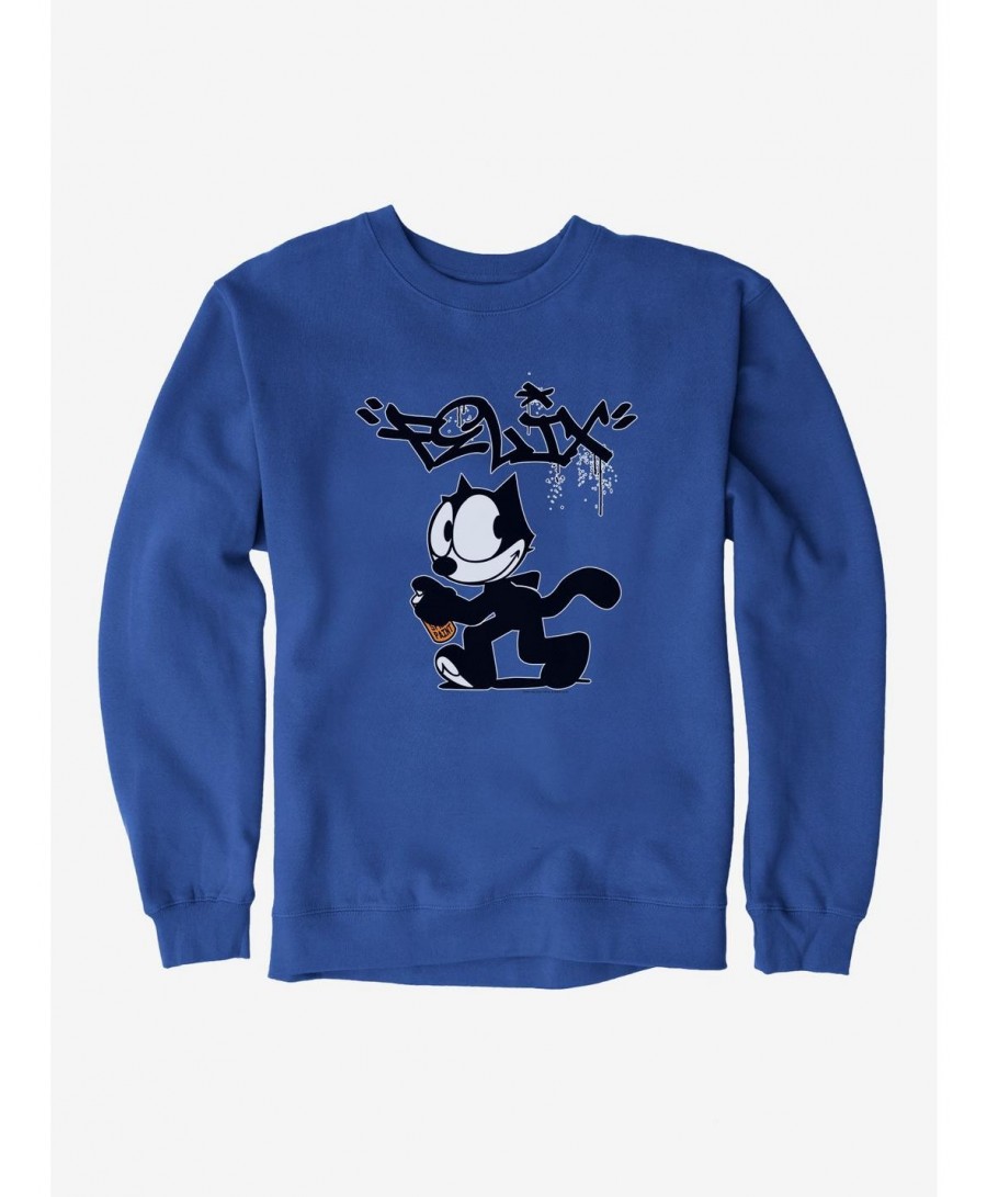 Value Item Felix The Cat Spray Painting Felix Sweatshirt $12.40 Sweatshirts