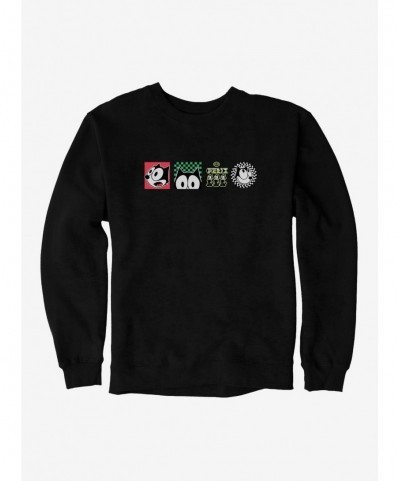 Hot Selling Felix The Cat Graphic Tiles Sweatshirt $12.69 Sweatshirts