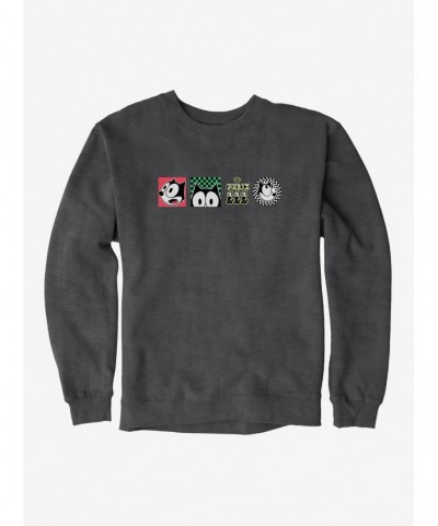 Hot Selling Felix The Cat Graphic Tiles Sweatshirt $12.69 Sweatshirts