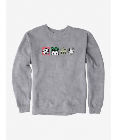 Hot Selling Felix The Cat Graphic Tiles Sweatshirt $12.69 Sweatshirts