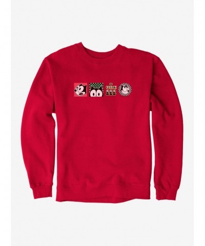 Hot Selling Felix The Cat Graphic Tiles Sweatshirt $12.69 Sweatshirts