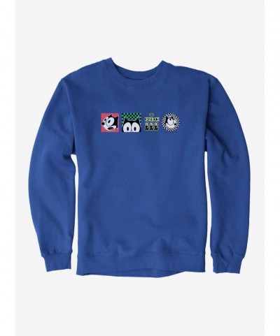 Hot Selling Felix The Cat Graphic Tiles Sweatshirt $12.69 Sweatshirts