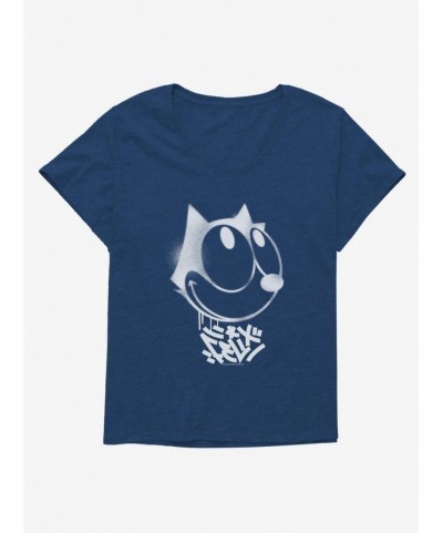 Wholesale Felix The Cat Graffiti Art Smiling Felix Girls T-Shirt Plus Size $11.33 T-Shirts