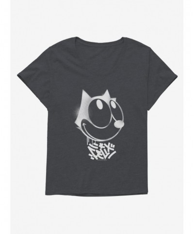 Wholesale Felix The Cat Graffiti Art Smiling Felix Girls T-Shirt Plus Size $11.33 T-Shirts