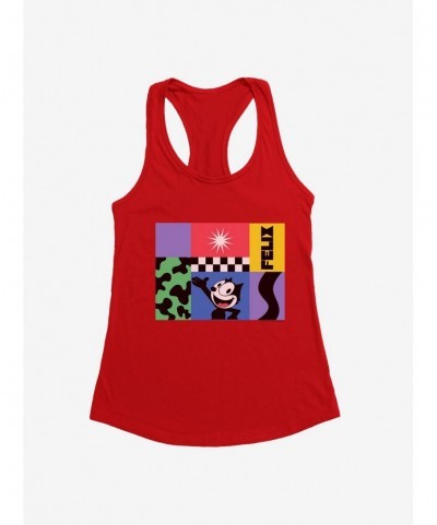 Exclusive Price Felix The Cat 90s Graphic Collage Girls Tank $7.77 Tanks