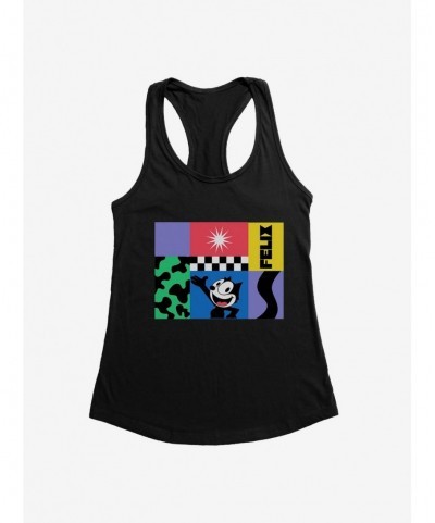 Exclusive Price Felix The Cat 90s Graphic Collage Girls Tank $7.77 Tanks