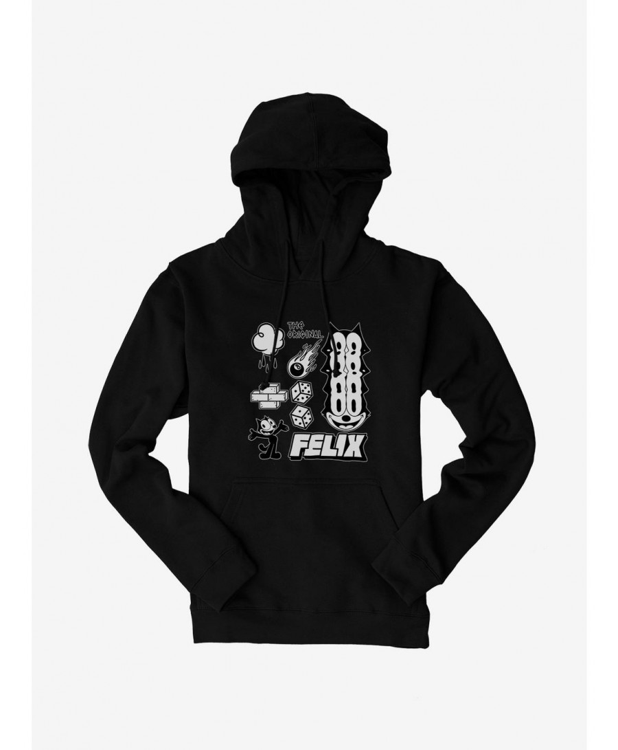 Flash Sale Felix The Cat The Original Icons Hoodie $12.21 Hoodies