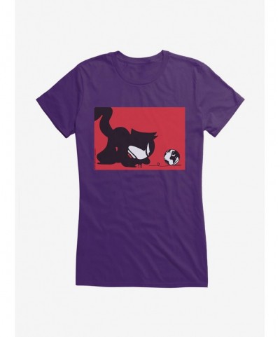 Discount Sale Felix The Cat Chasing The World Girls T-Shirt $8.57 T-Shirts