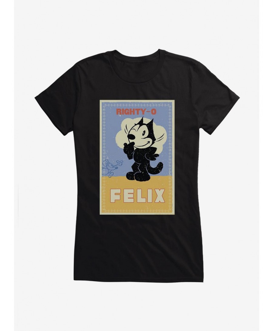 Fashion Felix The Cat Mighty-O Girls T-Shirt $9.56 T-Shirts