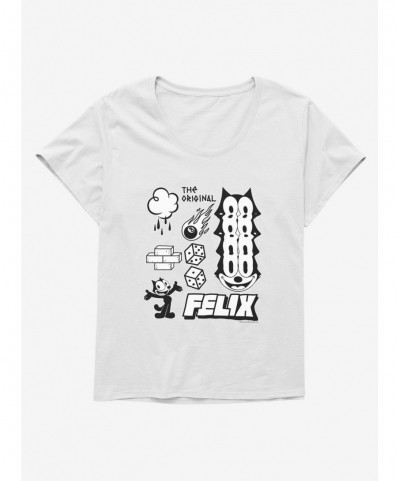 Trendy Felix The Cat The Original Icons Girls T-Shirt Plus Size $9.25 T-Shirts