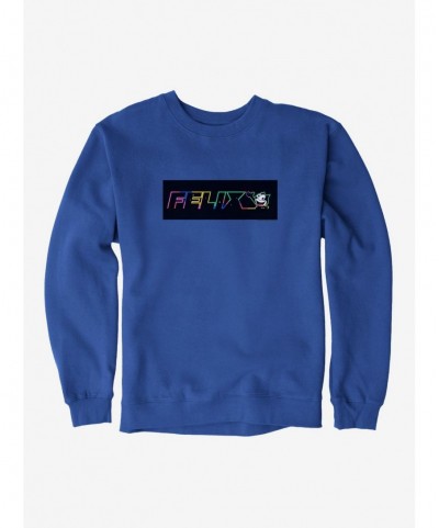 Festival Price Felix The Cat Neon Space Sweatshirt $14.76 Sweatshirts