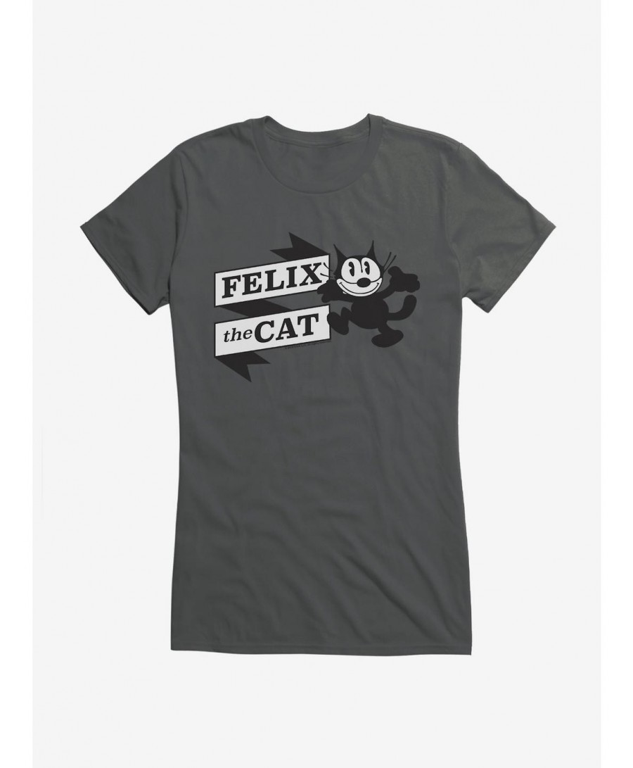 Special Felix The Cat Happy Logo Girls T-Shirt $6.18 T-Shirts