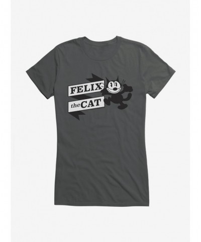 Special Felix The Cat Happy Logo Girls T-Shirt $6.18 T-Shirts