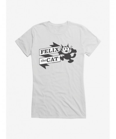 Special Felix The Cat Happy Logo Girls T-Shirt $6.18 T-Shirts