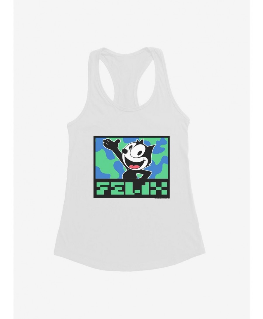 Wholesale Felix The Cat Pixilated Felix Text Girls Tank $6.97 Tanks