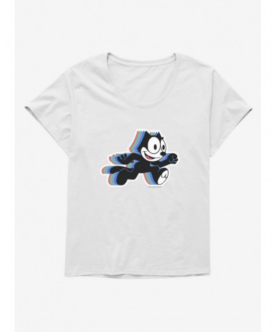 Value Item Felix The Cat Hologram Felix Girls T-Shirt Plus Size $10.40 T-Shirts