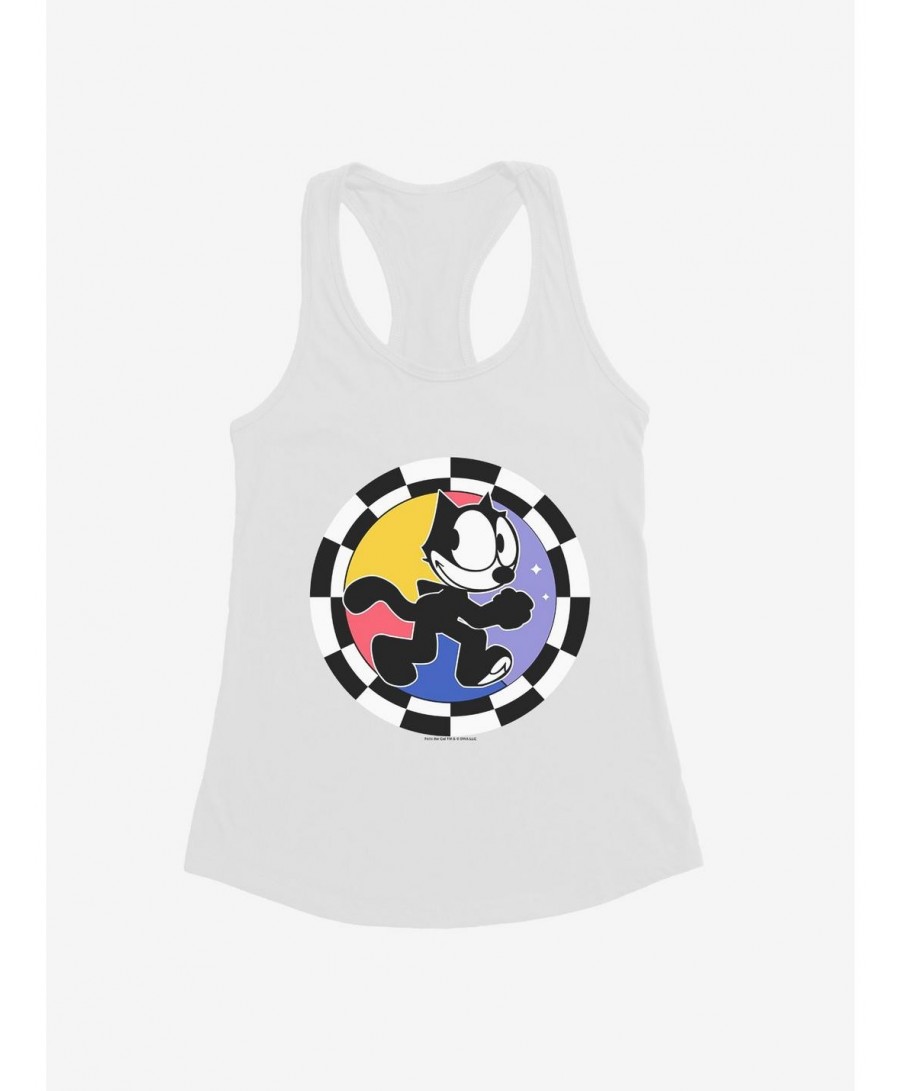 Limited-time Offer Felix The Cat Circular Checkers Girls Tank $5.98 Tanks