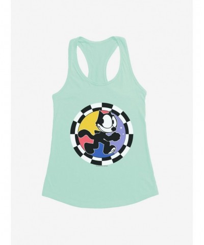 Limited-time Offer Felix The Cat Circular Checkers Girls Tank $5.98 Tanks