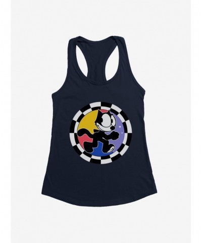 Limited-time Offer Felix The Cat Circular Checkers Girls Tank $5.98 Tanks