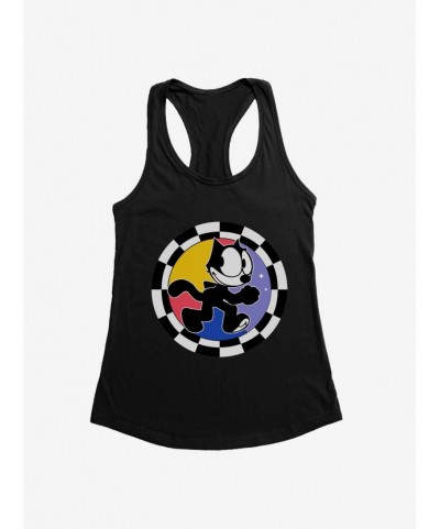 Limited-time Offer Felix The Cat Circular Checkers Girls Tank $5.98 Tanks