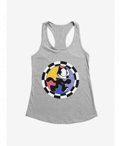 Limited-time Offer Felix The Cat Circular Checkers Girls Tank $5.98 Tanks