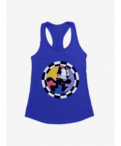 Limited-time Offer Felix The Cat Circular Checkers Girls Tank $5.98 Tanks