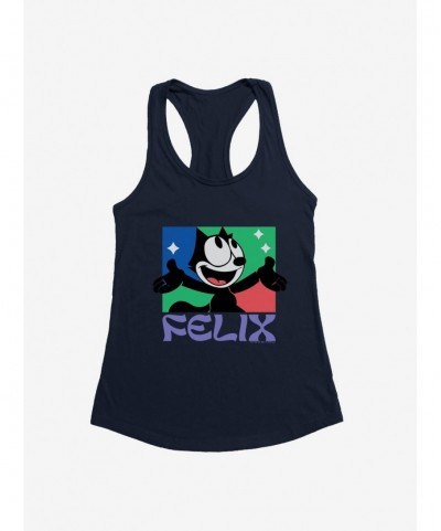 Premium Felix The Cat Bright Smile Felix Girls Tank $9.56 Tanks