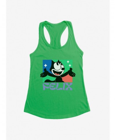 Premium Felix The Cat Bright Smile Felix Girls Tank $9.56 Tanks