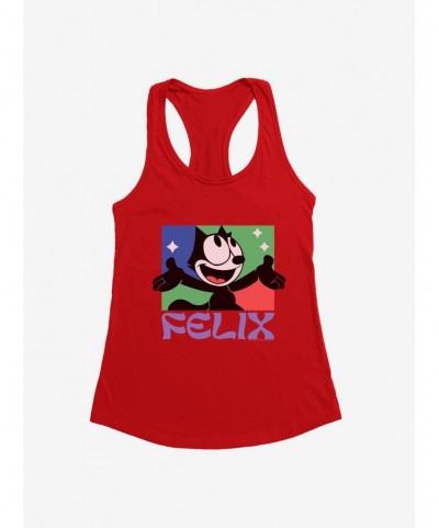 Premium Felix The Cat Bright Smile Felix Girls Tank $9.56 Tanks