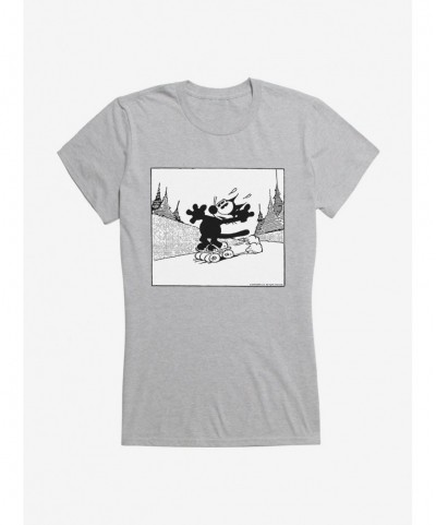 High Quality Felix The Cat Rollerskating Girls T-Shirt $7.57 T-Shirts