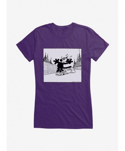 High Quality Felix The Cat Rollerskating Girls T-Shirt $7.57 T-Shirts