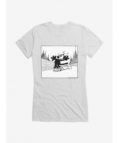 High Quality Felix The Cat Rollerskating Girls T-Shirt $7.57 T-Shirts