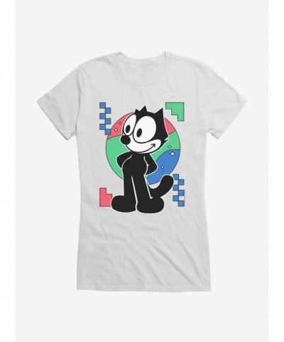 Flash Deal Felix The Cat Diamond Stars Portrait Girls T-Shirt $8.96 T-Shirts