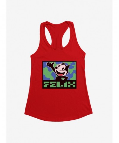 Wholesale Felix The Cat Pixilated Felix Text Girls Tank $6.97 Tanks