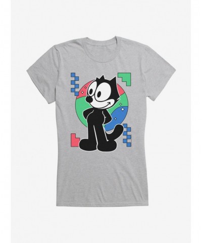 Flash Deal Felix The Cat Diamond Stars Portrait Girls T-Shirt $8.96 T-Shirts