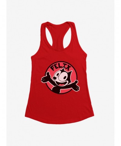 Festival Price Felix The Cat Happy Smiles Sticker Graphic Girls Tank $6.18 Tanks