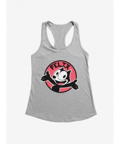 Festival Price Felix The Cat Happy Smiles Sticker Graphic Girls Tank $6.18 Tanks