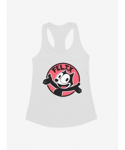 Festival Price Felix The Cat Happy Smiles Sticker Graphic Girls Tank $6.18 Tanks