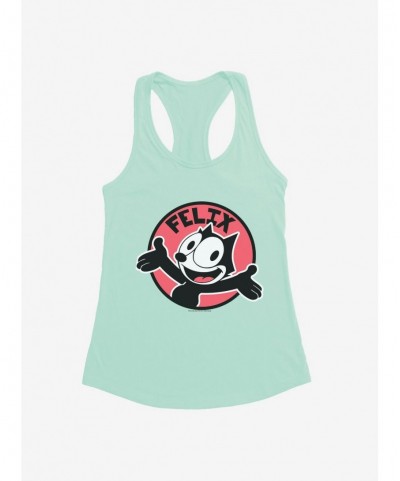 Festival Price Felix The Cat Happy Smiles Sticker Graphic Girls Tank $6.18 Tanks