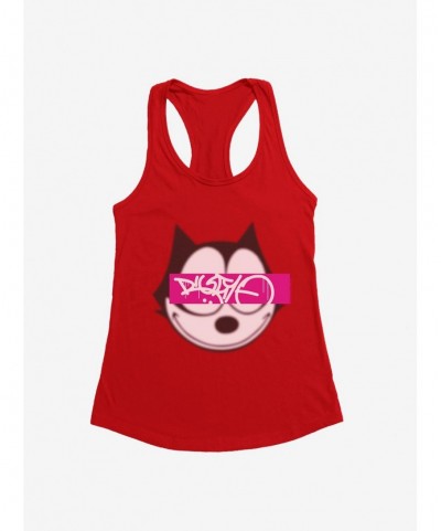 Limited Time Special Felix The Cat Graffiti Art Text Box Girls Tank $7.57 Tanks