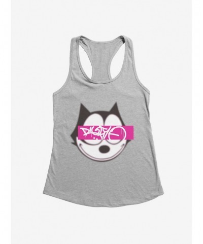 Limited Time Special Felix The Cat Graffiti Art Text Box Girls Tank $7.57 Tanks