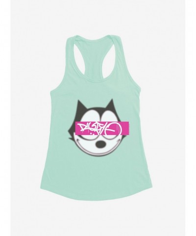 Limited Time Special Felix The Cat Graffiti Art Text Box Girls Tank $7.57 Tanks