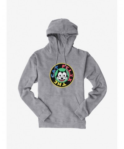 Exclusive Felix The Cat 90s Sticker Graphic Hoodie $11.49 Hoodies